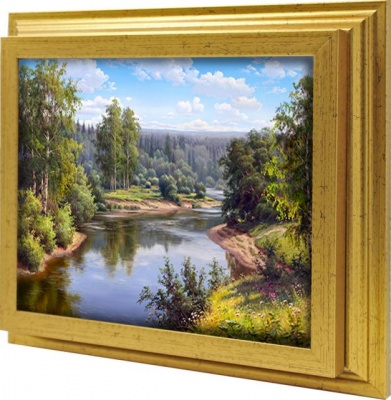  Ключница Проточная река, Золото, 20x25 см фото в интернет-магазине