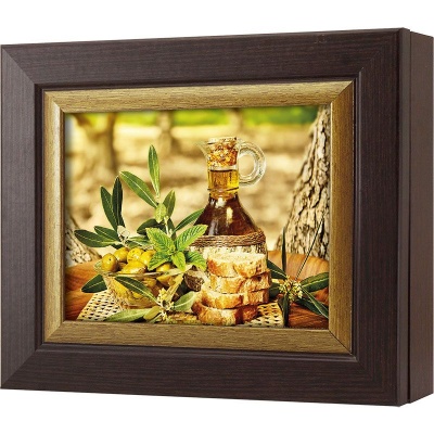  Ключница Натюрморт с оливками, Турмалин/Золото, 13x18 см фото в интернет-магазине