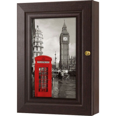  Ключница Красная телефонная будка. Лондон, Турмалин, 11x20 см фото в интернет-магазине