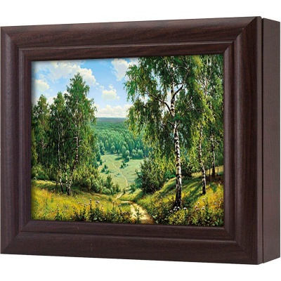  Ключница Тропинка к лесу, Обсидиан, 13x18 см фото в интернет-магазине