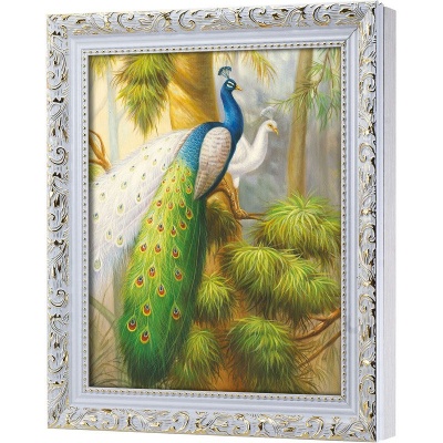  Ключница Пара прекрасных павлинов, Алмаз, 20x25 см фото в интернет-магазине
