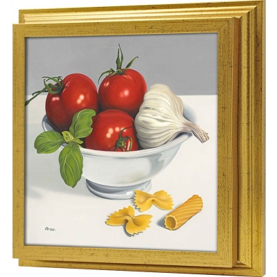 Ключница Овощной натюрморт I, Золото, 30x30 см фото в интернет-магазине