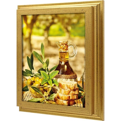  Ключница Натюрморт с оливками, Золото, 20x25 см фото в интернет-магазине
