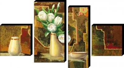  Модульная картина Белые тюльпаны I, T47 фото в интернет-магазине