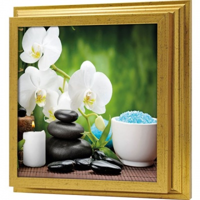  Ключница Гармония орхидей, Золото, 30x30 см фото в интернет-магазине