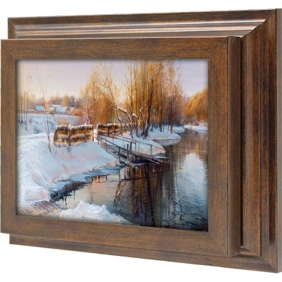  Ключница Зимнее озеро, Бронза, 13x18 см фото в интернет-магазине