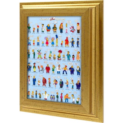 Ключница Симпсоны, Золото, 13x18 см фото в интернет-магазине