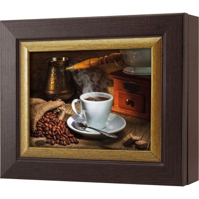  Ключница Ароматный кофе, Турмалин/Золото, 13x18 см фото в интернет-магазине