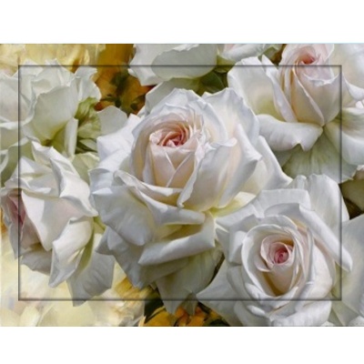  Картина с дорисовкой на раме, Белые розы II, ЛИ6 фото в интернет-магазине