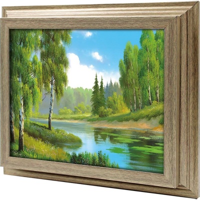  Ключница Летний пейзаж с рекой, Антик, 20x25 см фото в интернет-магазине