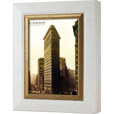  Ключница Нью-Йорк. Flatiron Building, Жемчуг/Золото, 13x18 см фото в интернет-магазине