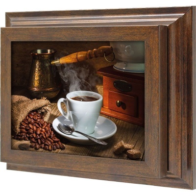 Ключница Ароматный кофе, Бронза, 13x18 см фото в интернет-магазине