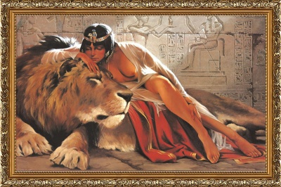  Гобелен в багете Клеопатра со львом, 40х60, R-063-30201-80011 фото в интернет-магазине