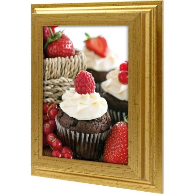  Ключница Шоколадный кекс с малиной, Золото, 13x18 см фото в интернет-магазине