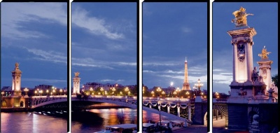  Модульная картина Мост Александра III. Париж, А04 фото в интернет-магазине