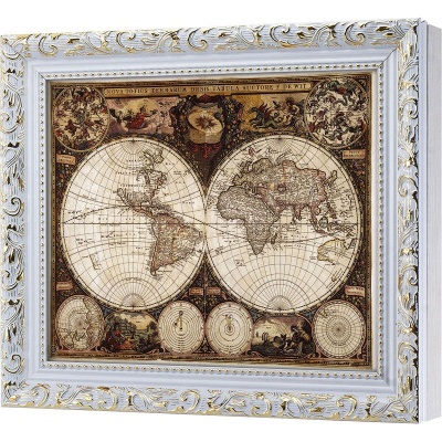  Ключница Фредерик де Вит. Карта мира, Алмаз, 20x25 см фото в интернет-магазине