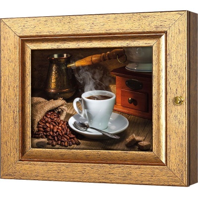  Ключница Ароматный кофе, Авантюрин, 13x18 см фото в интернет-магазине