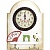  Часы-вешалка в стиле прованс «Веер, окно и чашка с блюдцем» фото в интернет-магазине