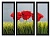  Триптих в багете Три розы, ZD04-50x70-1045b фото в интернет-магазине