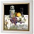  Ключница Натюрморт с черным виноградом I, Жемчуг/Золото, 30x30 см фото в интернет-магазине