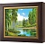  Ключница Летний пейзаж с рекой, Турмалин/Золото, 20x25 см фото в интернет-магазине