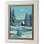  Ключница Зимний пейзаж с домиком, Жемчуг/Золото, 20x25 см фото в интернет-магазине