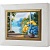  Ключница Солнечный пейзаж с цветами, Жемчуг/Золото, 13x18 см фото в интернет-магазине