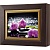  Ключница Базальт и пурпурный фаленопсис, Турмалин/Золото, 13x18 см фото в интернет-магазине