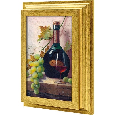  Ключница Красное вино, Золото, 11x20 см фото в интернет-магазине
